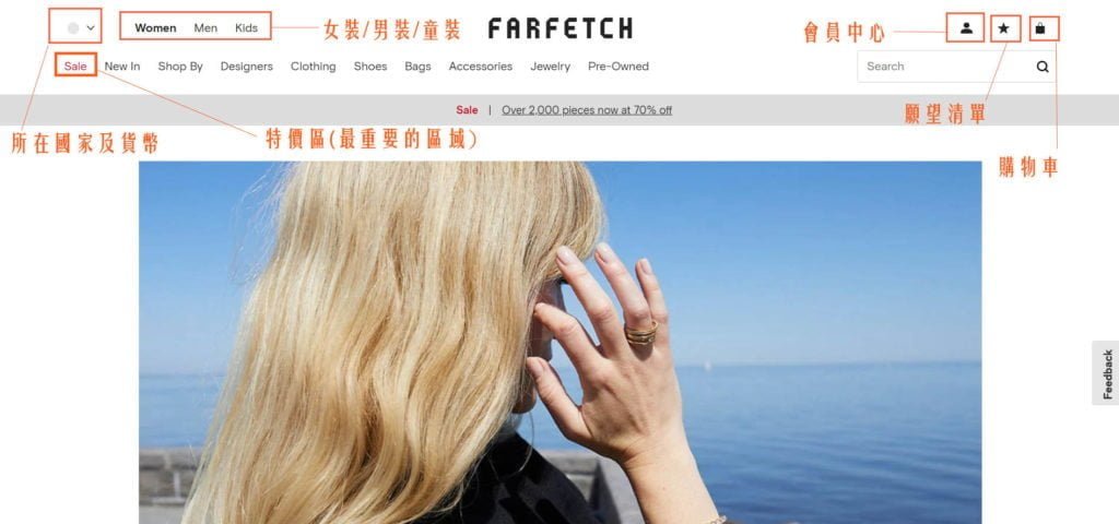 購物網站FARFETCH