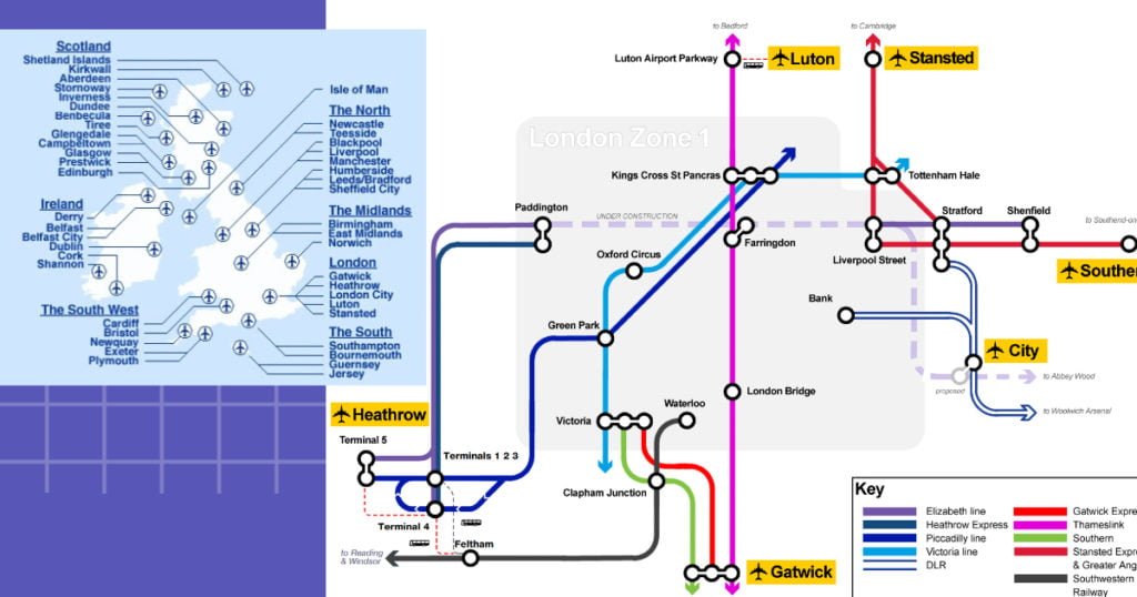 london airport tube map